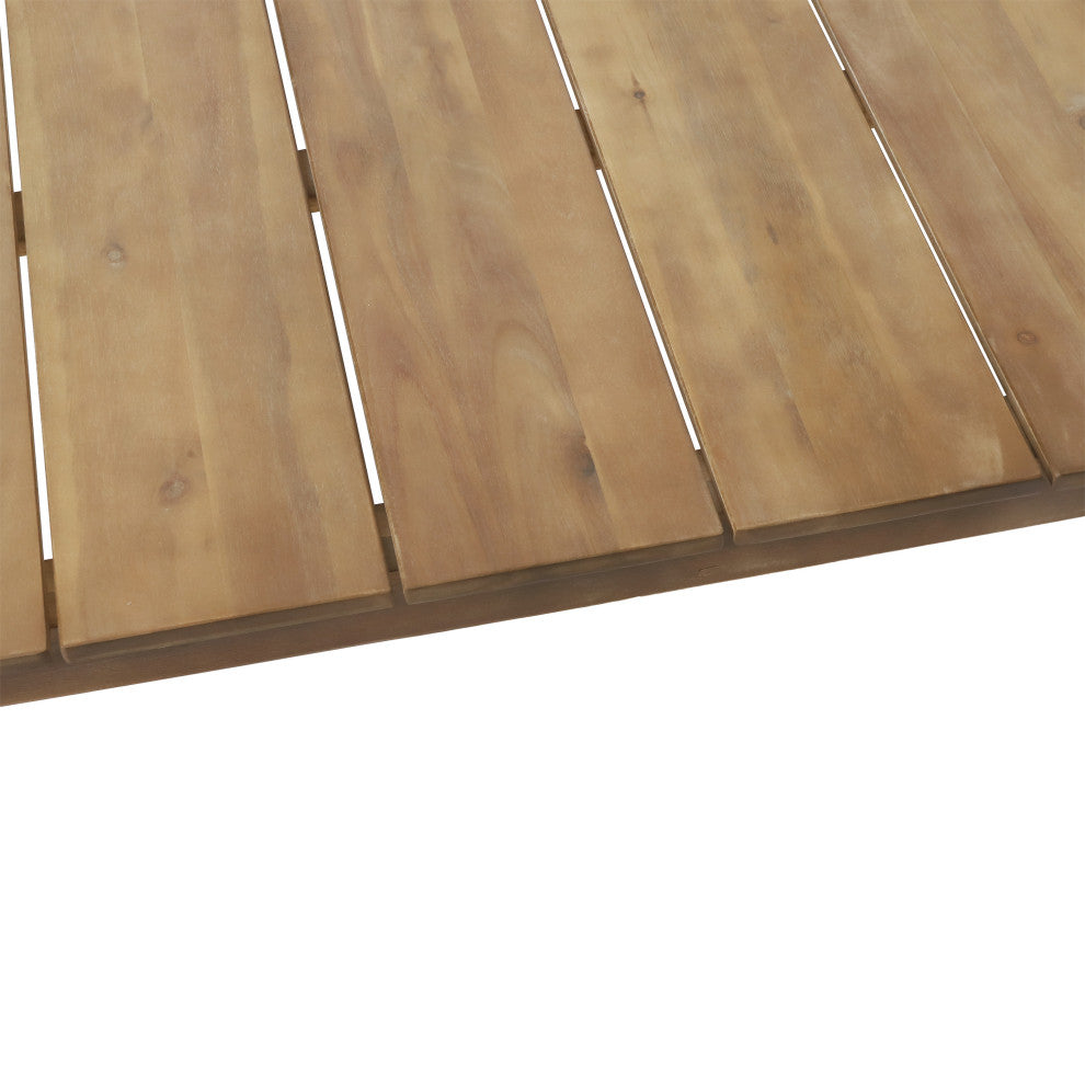 Elmcrest Outdoor Acacia Wood Coffee Table, Light Brown