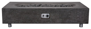 Pyromania Alchemy Concrete Fire Pit Table, 60"x30", Charcoal, Natural Gas