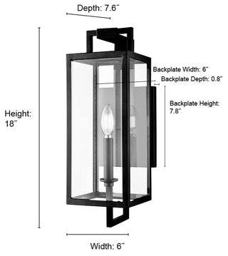 Lamont 1 Light 18" Tall Textured Black Outdoor