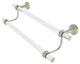 Pacific Beach 18" Double Towel Bar with Groovy Accents, Polished Nickel