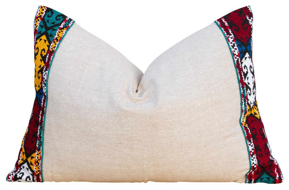 Czaee Linen Tribal Border Pillow