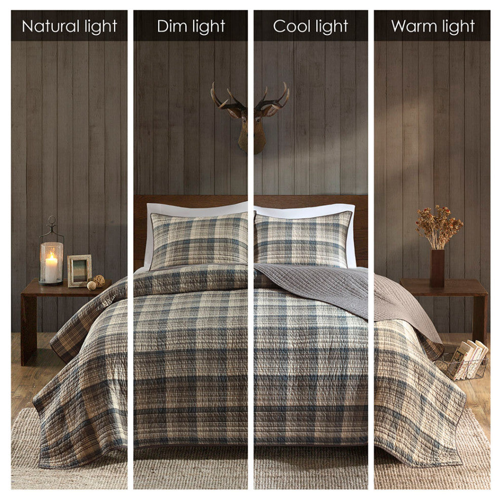 Woolrich Tasha 100% Cotton Oversized Quilt Mini Set, Tan