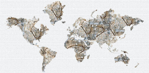 Studio Map Mural, Schiele Autumn Trees, Peel and Stick, 1 Panel, 124"x60"