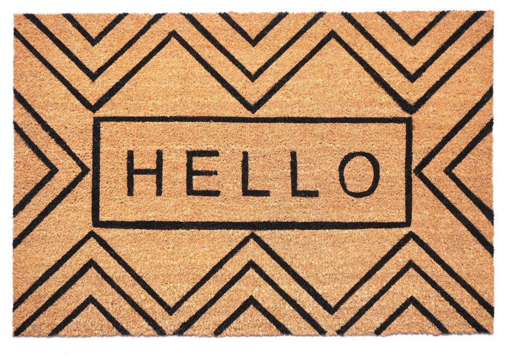 Calloway Mills Chevron Hello Doormat, 36x72