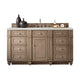 Bristol 60" Single Vanity, Whitewashed Walnut, Lime Delight Quartz