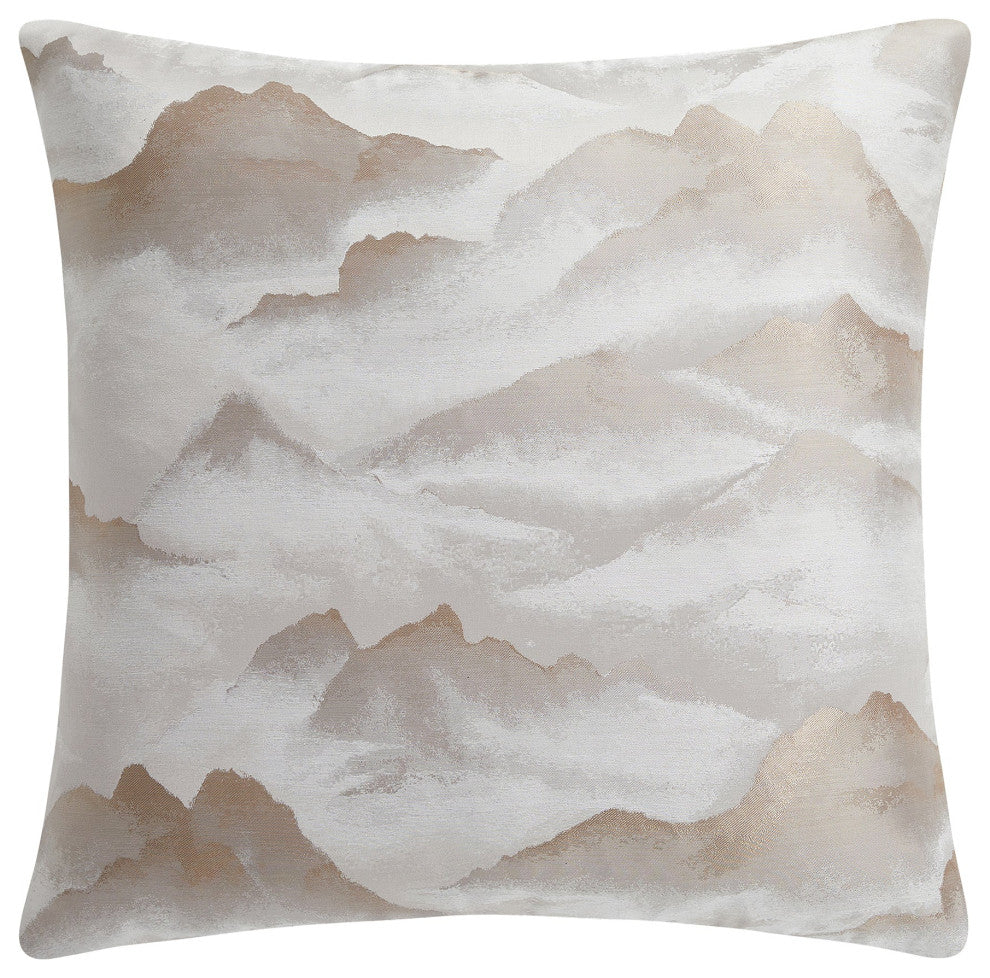 Serenity Modern Jacquard Euro Sham, 27" x 27", Champagne, 1PC
