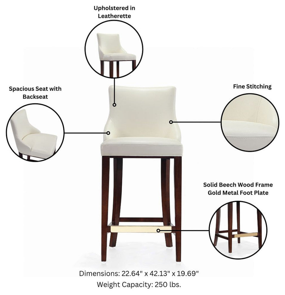 Manhattan Comfort Shubert Barstool, Set of 2