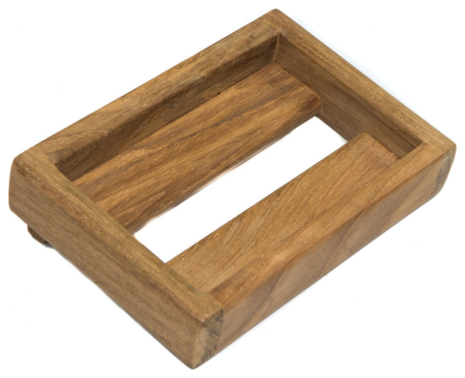 Traditional Solid Teak Wall Mount Soap Dish