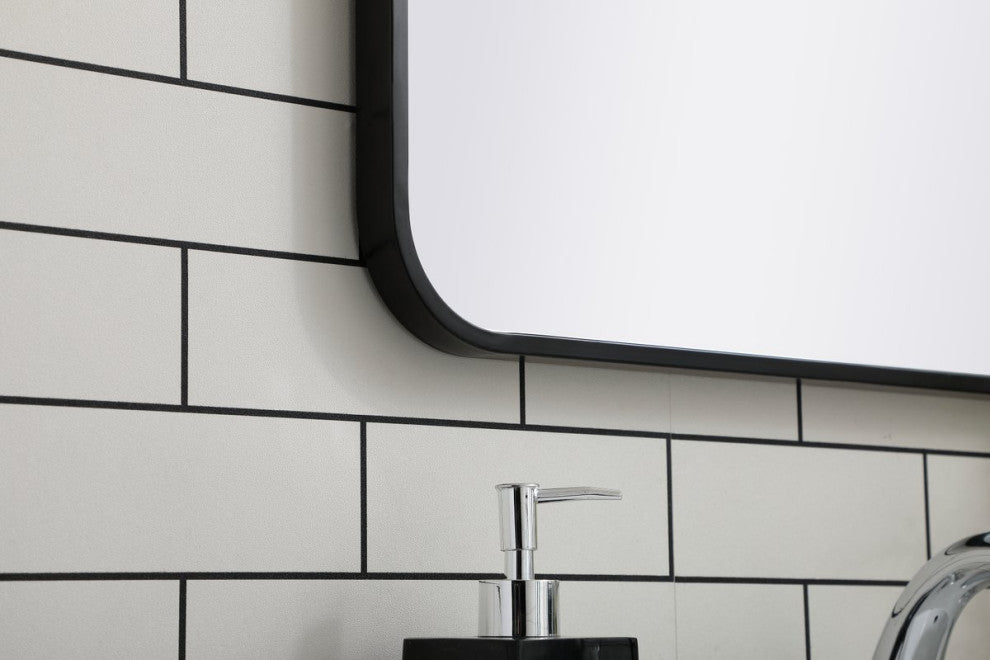Elegant Decor Evermore Vanity Mirror Black