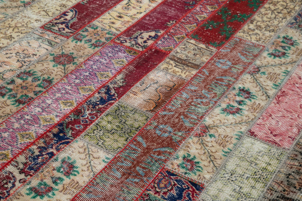 Rug N Carpet - Handmade Turkish 6' 8" x 10' 0" Unique Patchwork Area Rug