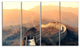 China Great Wall Morning, Landscape Canvas Art Print, 48"x28", 4 Panels