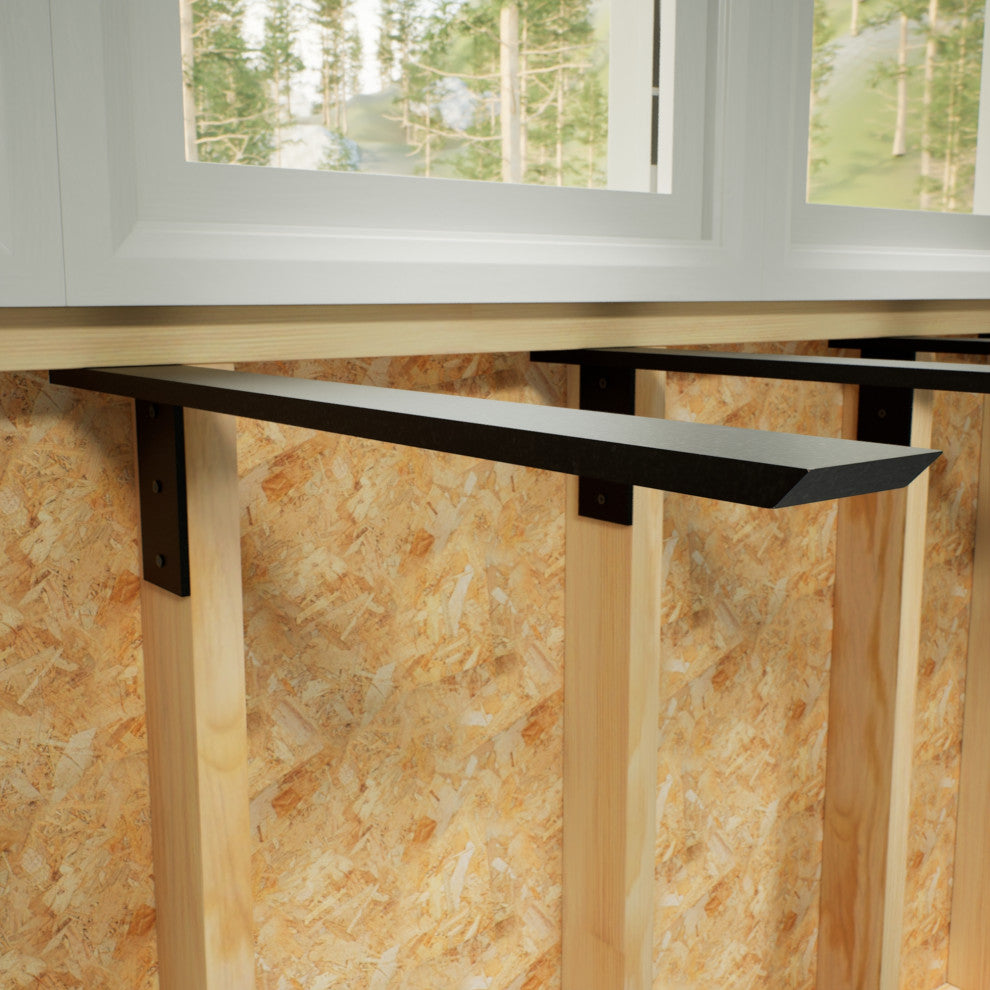 Countertop Support Bracket Cabinet Side Wall Bracket, 24", Right Angle