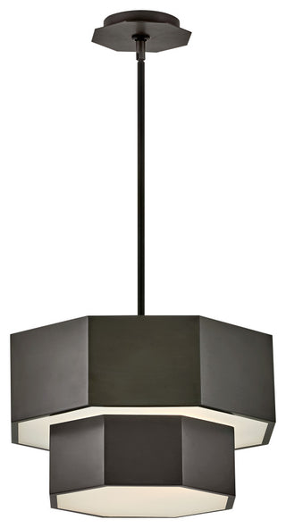 Hinkley Facet Convertible Chandelier, Black Oxide, 16.5"