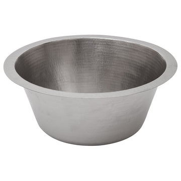 Premiere Copper BR16EN2 16" Electroless Nickel Hammered Copper Bar Sink