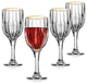 Pleat Goblet Glassware Set of 4, Gold