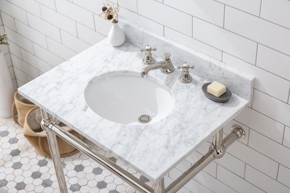Embassy 30" Wash Stand Set, Yellow, Polished Nickel F2-0009 Faucet