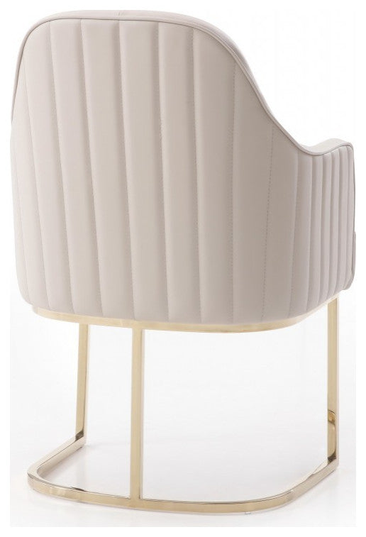 Gray Gold Modern Dining Chair