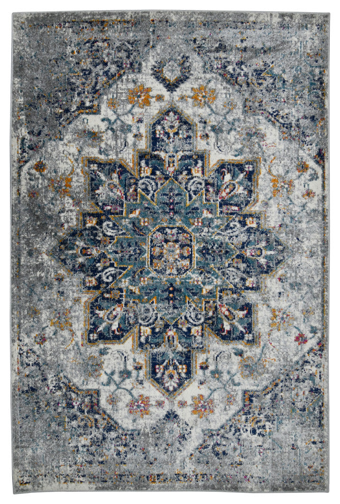 Montana Kriselda Area Rug, Gray, 2' x 3', Medallion