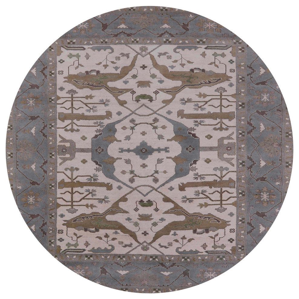 Ahgly Company Indoor Round Mid-Century Modern Area Rugs, 4' Round