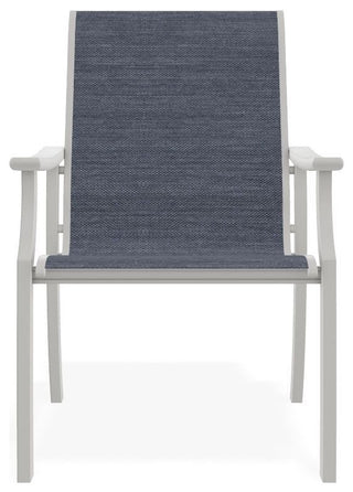 St. Catherine Sling Outdoor Armchair, Augustine Denim/Snow