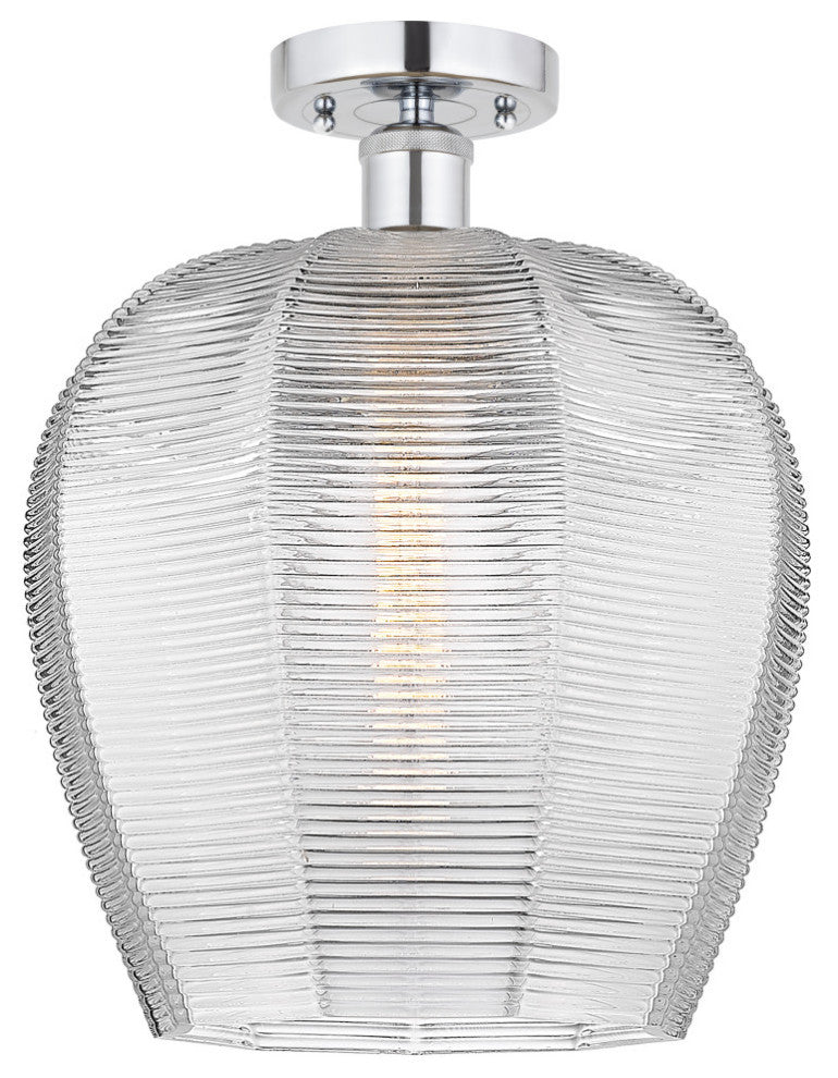 Innovations 616-1F-PC-G462-12 1 Light Semi-Flush Mount, Polished Chrome