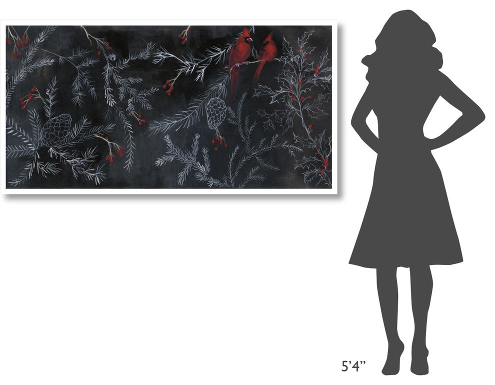 "Cardinal Chalkboard" Digital Paper Print by Danhui Nai, 62"x32"