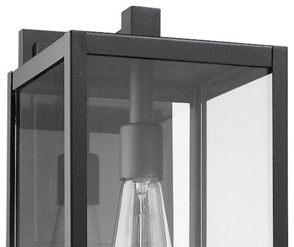 Modern 1 Light mini outdoor aluminum wall light in black