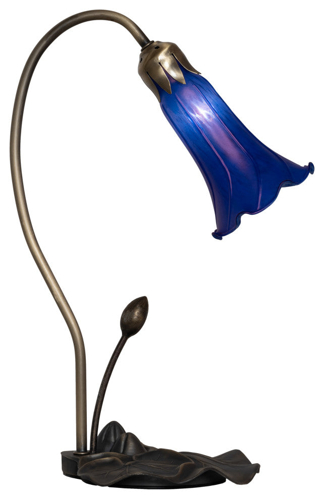 Meyda Lighting 13739 16" High Blue Pond Lily Accent Lamp