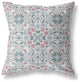 26 Pink Gray Paisley Indoor Outdoor Throw Pillow