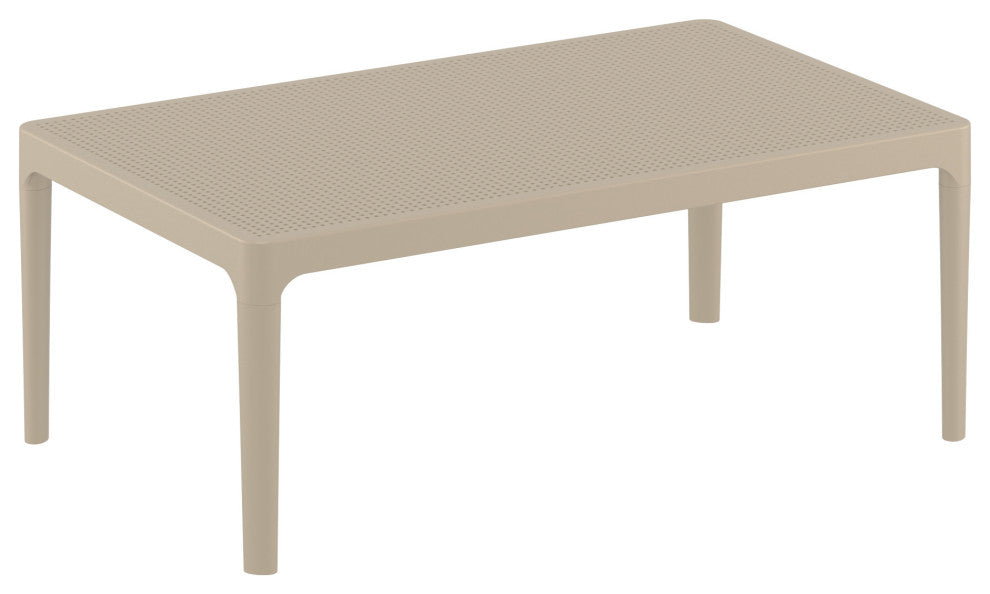 Pacific 4 piece Lounge Set With Arms Frame Sling, Taupe
