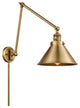 Briarcliff Swing Arm With Switch, Brushed Brass, Brushed Brass, Brushed Brass
