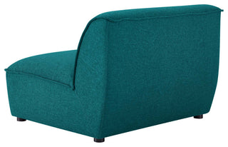 Loveseat Sofa, Fabric, Teal Blue, Modern, Living Lounge Hotel Lobby Hospitality