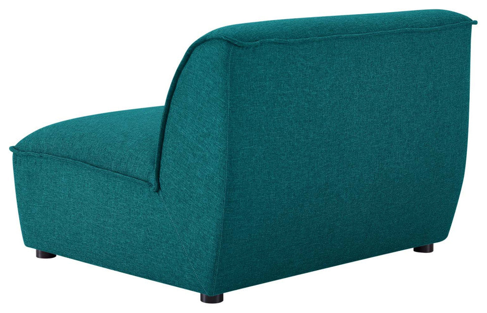 Loveseat Sofa, Fabric, Teal Blue, Modern, Living Lounge Hotel Lobby Hospitality
