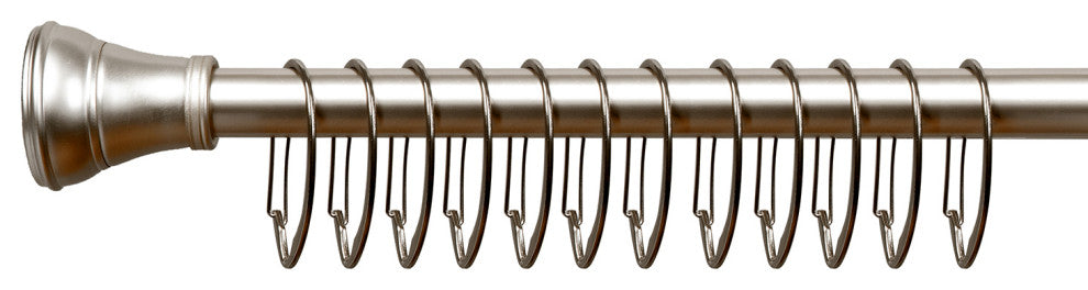 Utopia Alley Shower Hooks - Shower Curtain Rings for Bathroom, Set of 12, Brushed Nickel