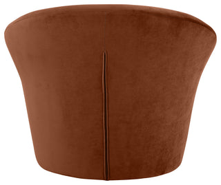 Tristan Upholstered Chair, Cognac, Velvet