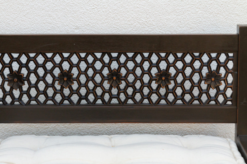 Elegant Floral Jali Lounge Club Chair