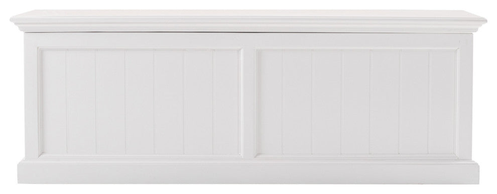 Classic White Paneled Storage Chest