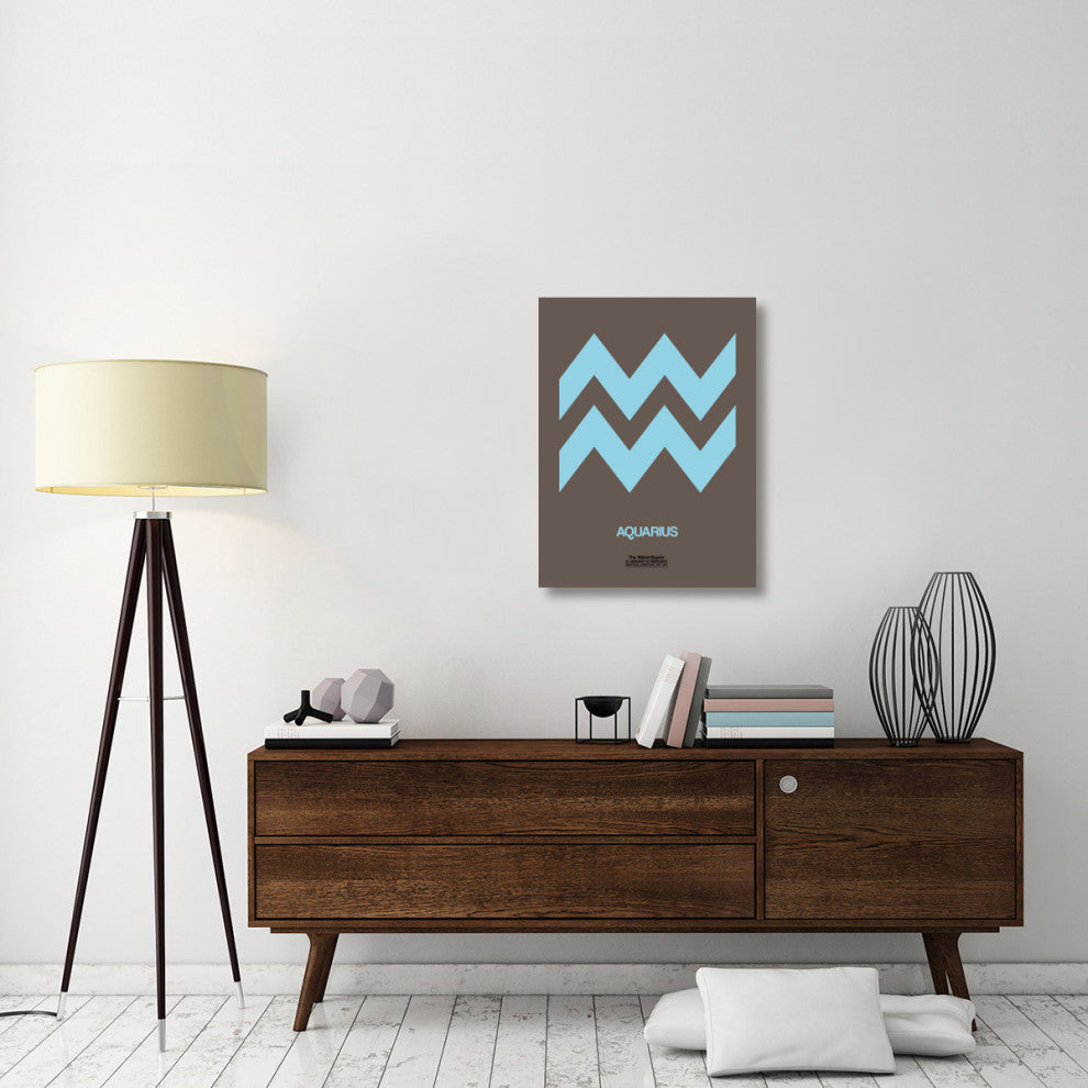 "Aquarius Zodiac Sign Blue" Fine Art Print