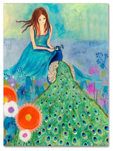Wyanne 'Peacock Garden' Canvas Art, 19"x14"