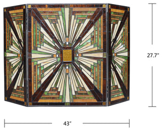 Innes Mission-Style 3Pcs Folding Fireplace Screen 45" Wide