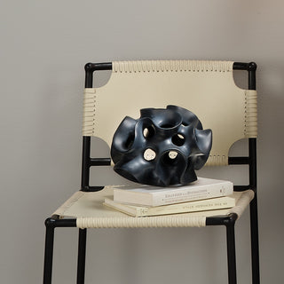 Ribbon Resin Sphere, Black