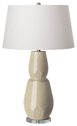 35 In Tall Cream Ceramic Caylx Gourd Lamp
