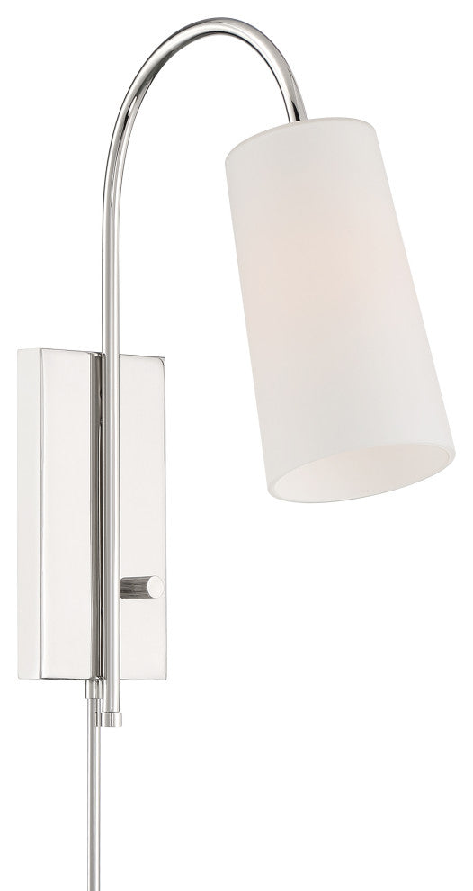 Alexa 1 Light Polished Nickel Wall Mount