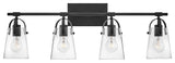 Foster Four Light Vanity in Black