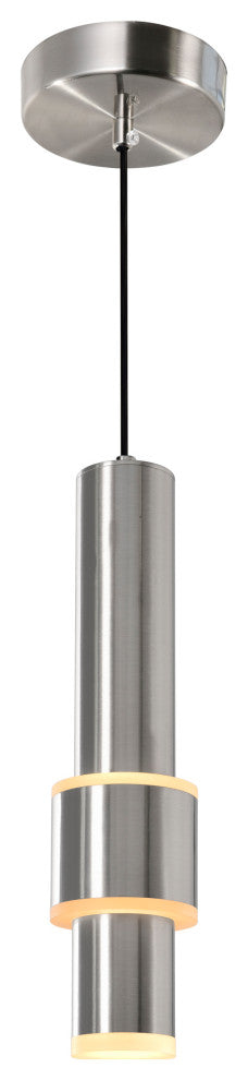 Lena LED Integrated Mini Pendant With Satin Nickel Finish