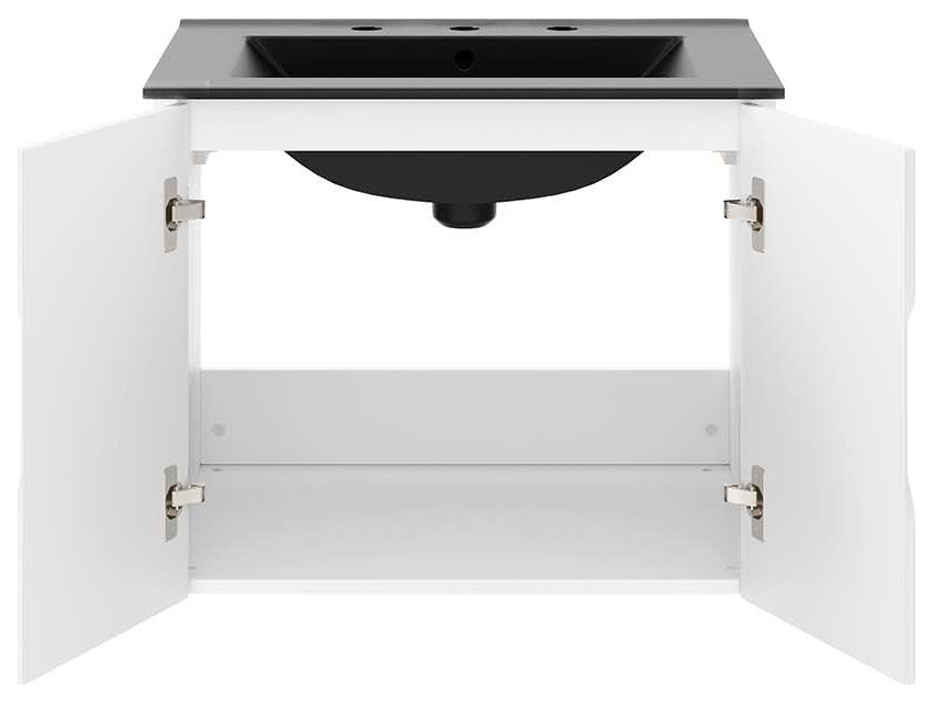 Vitality 24" Bathroom Vanity, White Black