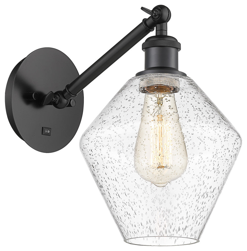 Innovations 317-1W-BK-G654-8 1-Light Sconce, Matte Black