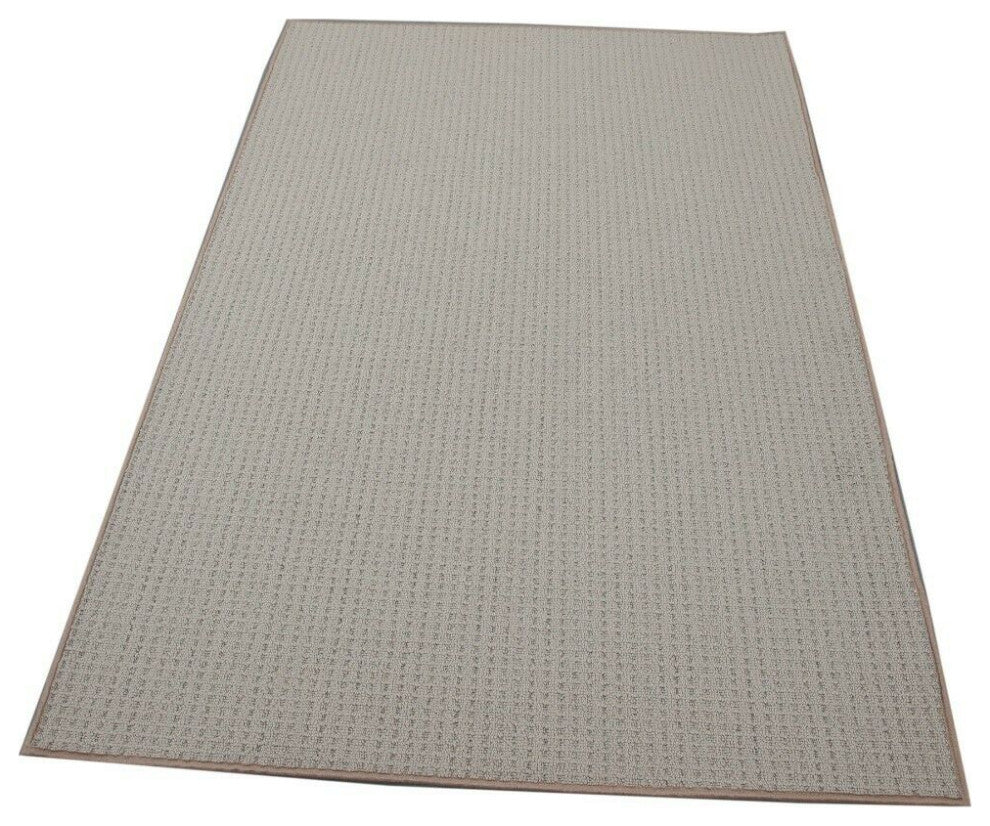 Abstract Contemporary Geometrical Modern Plush - Framed Brown, 5' x 8' Area Rug