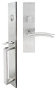 Brussels Lever, Mortise Entry Handleset, LHR, Satin Stainless Steel