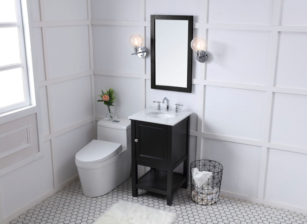Matilda 19" Single Bathroom Vanity Set, Black